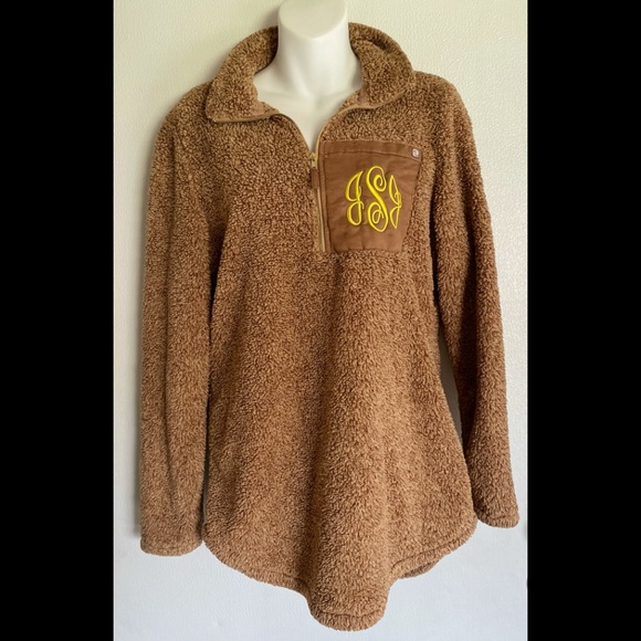 MarleyLilly monogrammed Sherpa pullover - Picture 2 of 10